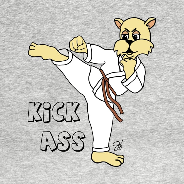 Fat Cat Kick Ass Karate Cat by artbydesign